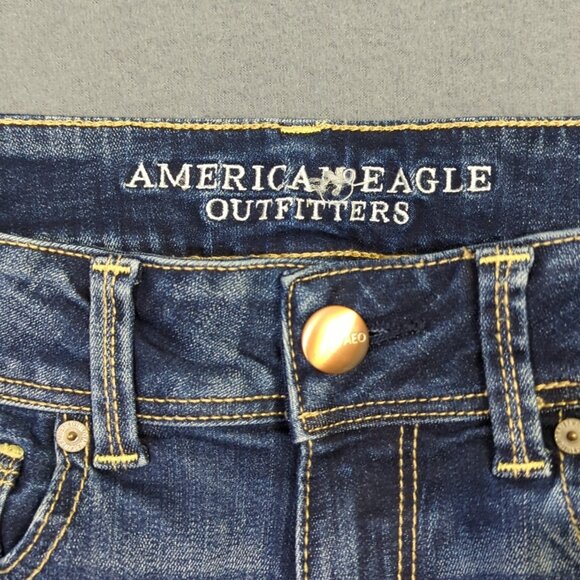 American Eagle Jeans Women's 8 Blue Kick Boot Denim - Picture 9 of 13